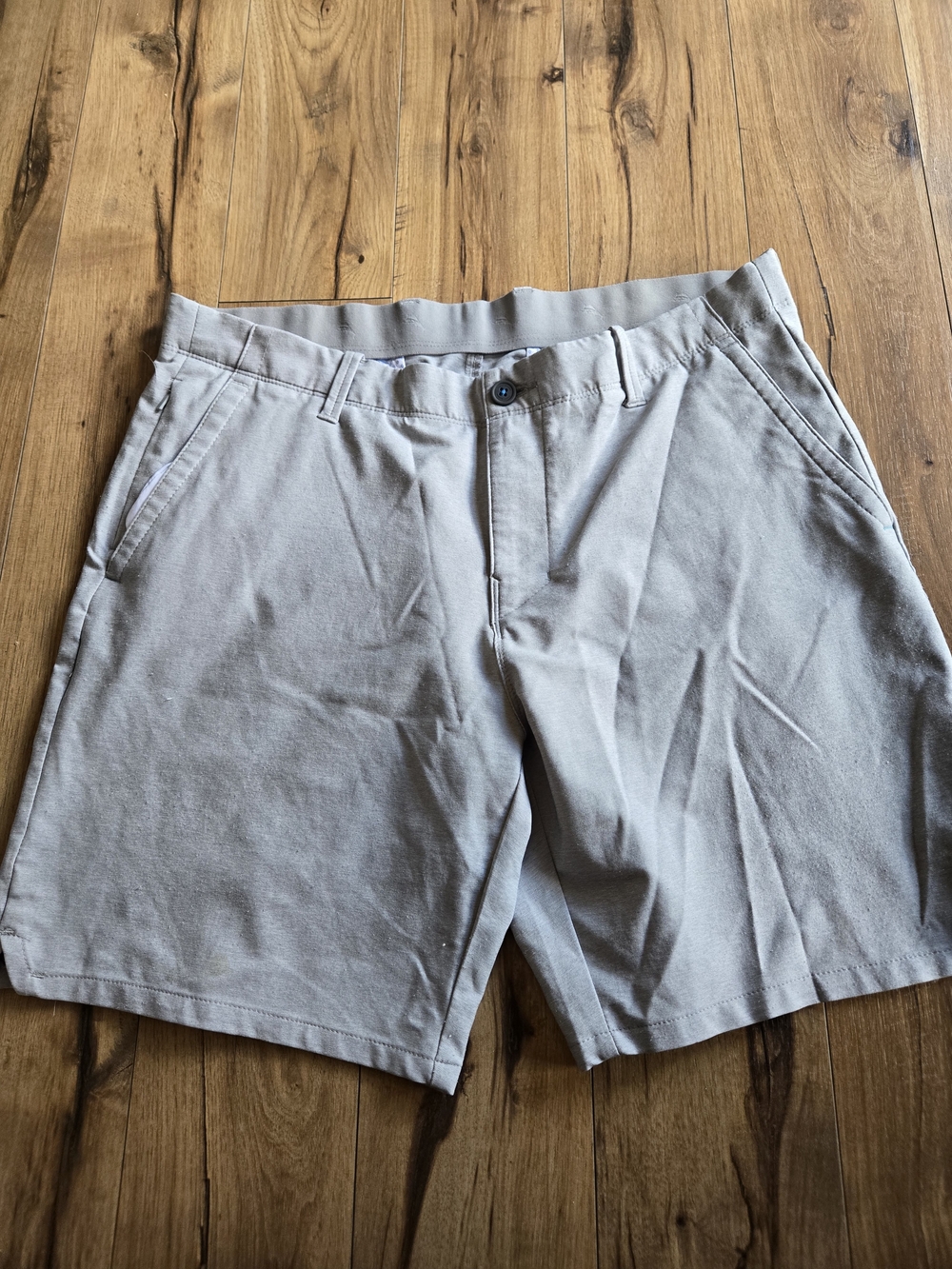Tommy Bahama Light Gray Flat-Front Shorts
